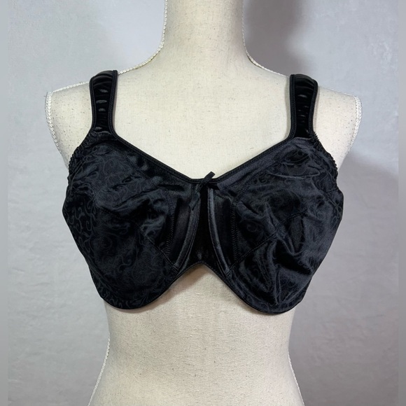 Bali Black Satin Bra Women’s Size 38D - Picture 2 of 8